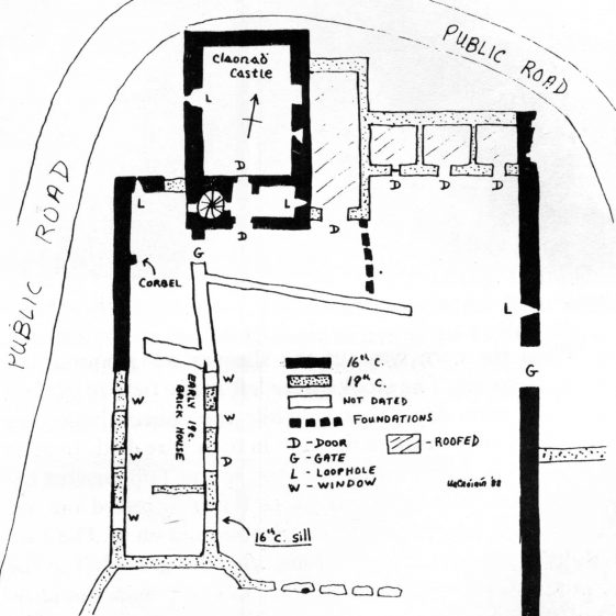 Plan of the castle and the Bawn area | Risteard Ua Cronín